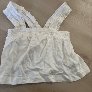 Everlane Cream Textured Top